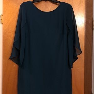Dark Green Chiffon Dress